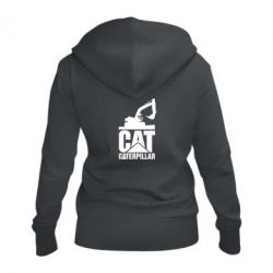 Женское худи на молнии Caterpillar cat - PrintSalon