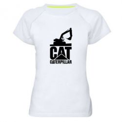 Женская футболка для спорта Caterpillar cat - PrintSalon