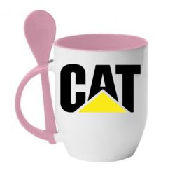 Чашка с ложкой Caterpillar - PrintSalon