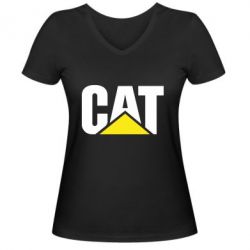 Женская футболка с V-образным вырезом Caterpillar - PrintSalon