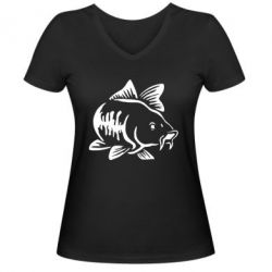 Женская футболка с V-образным вырезом Catfish