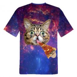 Чоловіча футболка 3D Cats eat pizza - PrintSalon