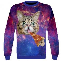 3D світшот Cats eat pizza - PrintSalon