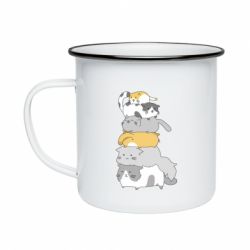 Кружка емальована Cats - PrintSalon
