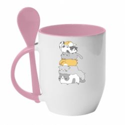 Чашка з ложкою Cats - PrintSalon