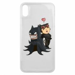 Чехол для iPhone Xs Max Catwoman and Angry Batman - PrintSalon