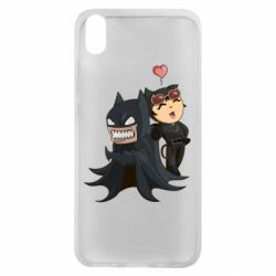 Чехол для Xiaomi Redmi 7A Catwoman and Angry Batman - PrintSalon