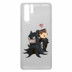 Чехол для Huawei P30 Pro Catwoman and Angry Batman - PrintSalon