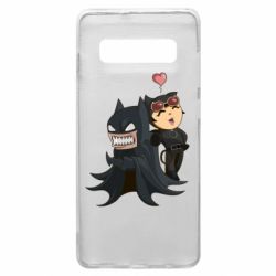 Чехол для Samsung S10+ Catwoman and Angry Batman - PrintSalon