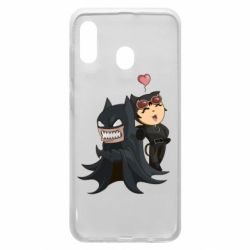Чехол для Samsung A30 Catwoman and Angry Batman - PrintSalon