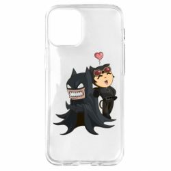 Чехол для iPhone 12 mini Catwoman and Angry Batman - PrintSalon