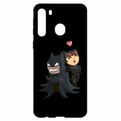Чехол для Samsung A21 Catwoman and Angry Batman - PrintSalon