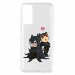 Чехол для Huawei P Smart 2021 Catwoman and Angry Batman - PrintSalon