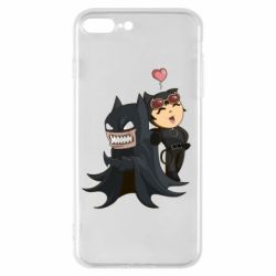 Чехол для iPhone 8 Plus Catwoman and Angry Batman - PrintSalon