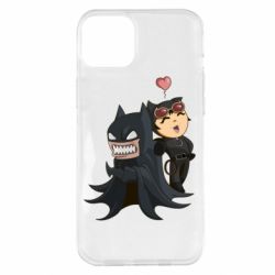 Чехол для iPhone 14 Plus Catwoman and Angry Batman - PrintSalon