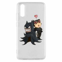 Чехол для Huawei P20 Catwoman and Angry Batman - PrintSalon