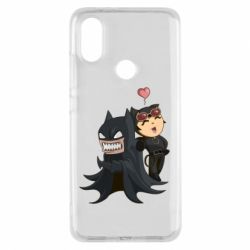 Чехол для Xiaomi Mi A2 Catwoman and Angry Batman - PrintSalon