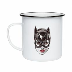 Кружка емальована Catwoman art - PrintSalon