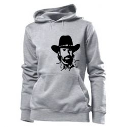 Женское худи Чак Норис - PrintSalon