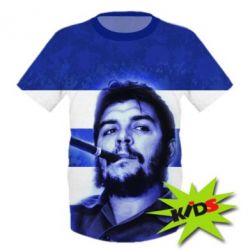 Детская 3D футболка Che Guevara on the flag of Cuba - PrintSalon