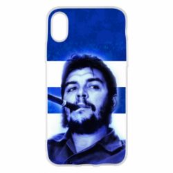 Чехол для iPhone X/Xs Che Guevara on the flag of Cuba