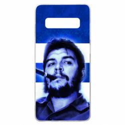 Чехол для Samsung S10+ Che Guevara on the flag of Cuba - PrintSalon