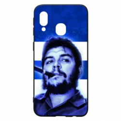 Чехол для Samsung A40 Che Guevara on the flag of Cuba - PrintSalon