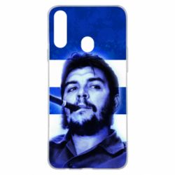 Чехол для Samsung A20s Che Guevara on the flag of Cuba-PrintSalon Чехол для Samsung A20s Che Guevara on the flag of Cuba