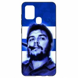 Чехол для Samsung A21s Che Guevara on the flag of Cuba - PrintSalon