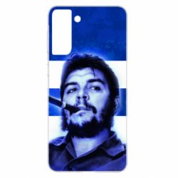 Чехол для Samsung S21+ Che Guevara on the flag of Cuba - PrintSalon