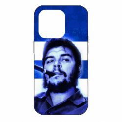Чехол для iPhone 14 Pro Che Guevara on the flag of Cuba - PrintSalon