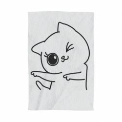 Полотенце с принтом Cheerful kitten