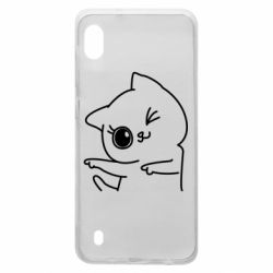 Чехол для Samsung A10 Cheerful kitten - PrintSalon