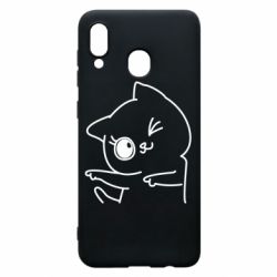 Чехол для Samsung A30 Cheerful kitten
