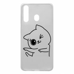 Чехол для Samsung A60 Cheerful kitten