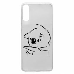 Чехол для Samsung A70 Cheerful kitten - PrintSalon
