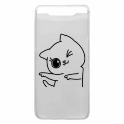 Чехол для Samsung A80 Cheerful kitten - PrintSalon