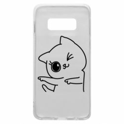 Чехол для Samsung S10e Cheerful kitten - PrintSalon
