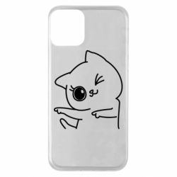 Чехол для iPhone 11 Cheerful kitten - PrintSalon