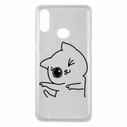 Чехол для Samsung A10s Cheerful kitten - PrintSalon