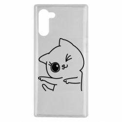 Чехол для Samsung Note 10 Cheerful kitten - PrintSalon