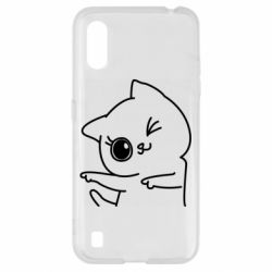 Чехол для Samsung A01/M01 Cheerful kitten - PrintSalon