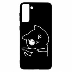 Чехол для Samsung S21+ Cheerful kitten - PrintSalon