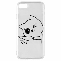 Чехол для iPhone SE 2022 Cheerful kitten - PrintSalon