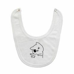 Слюнявчик  Cheerful kitten - PrintSalon