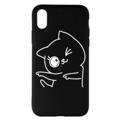 Чехол для iPhone X/Xs Cheerful kitten - PrintSalon