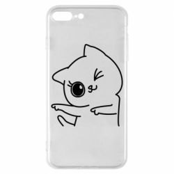 Чехол для iPhone 8 Plus Cheerful kitten - PrintSalon
