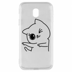 Чехол для Samsung J3 2017 Cheerful kitten