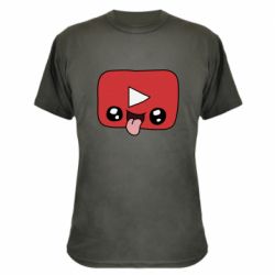 Камуфляжная футболка Cheerful YouTube - PrintSalon
