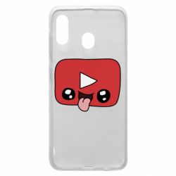 Чехол для Samsung A20 Cheerful YouTube - PrintSalon